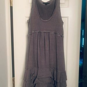 Banana Republic Gray Ruffle dress sz 8